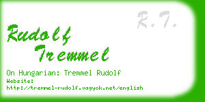 rudolf tremmel business card